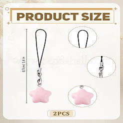 2Pcs Agate Mobile Straps&nbsp;HJEW-LP0001-46B