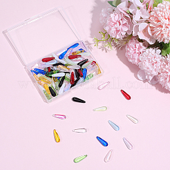 130Pcs 13 Colors Baking Paint Transparent Glass Pendants&nbsp;FIND-SC0023-46A