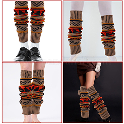1 Pair Acrylic Fiber Leg Warmers Socks&nbsp;AJEW-CY0002-12A