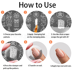 304 Stainless Steel DIY Nail Art Templates&nbsp;MRMJ-WH0117-011