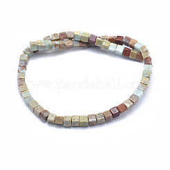 Natural Aqua Terra Jasper Beads Strands&nbsp;G-I213-01-6mm