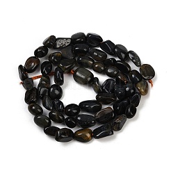 Dyed Natural Blue Tiger Eye Beads Strands&nbsp;G-Q060-D09