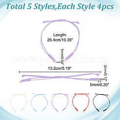 20Pcs 5 Colors Korean Waxed Polyester Cord for DIY Bracelet Making&nbsp;AJEW-HY00005