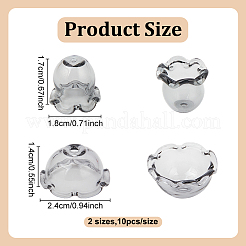 10Sets Transparent Glass Beads&nbsp;GLAA-AN0001-01A
