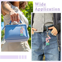 Alloy & Resin Tassel Keychainss&nbsp;AJEW-TADJ0001-20G-11