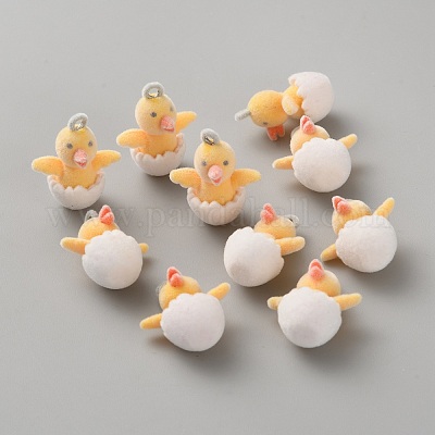 Flocking Resin Pendants&nbsp;RESI-TAC0002-82A-1