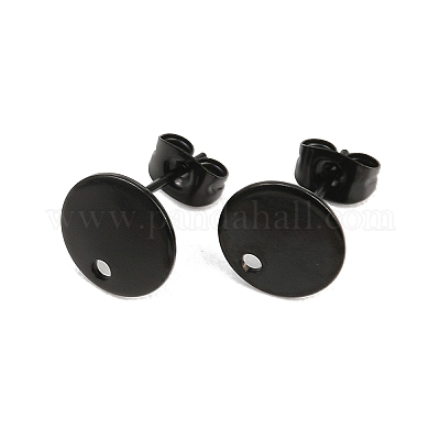 Ion Plating(IP) 304 Stainless Steel Stud Earring Findings&nbsp;STAS-P198-25-10mm-B-1