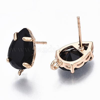 Brass Stud Earring Findings&nbsp;KK-S365-005-B01-1