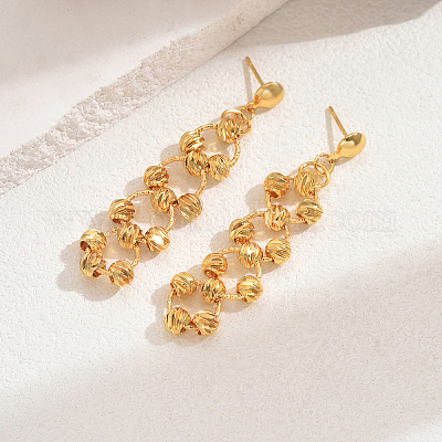 Elegant and Versatile Brass Dangle Stud Earrings&nbsp;GA3926-2-1