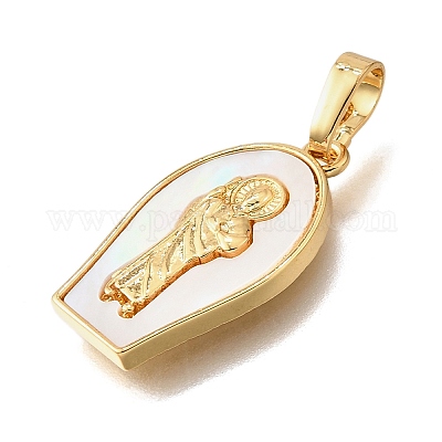 Brass Shell Pendants&nbsp;KK-D328-01G-E-1