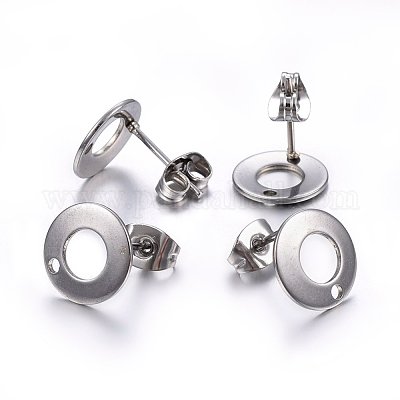 Non-Tarnish 304 Stainless Steel Stud Earring Findings&nbsp;STAS-H472-01P-1