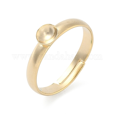 Adjustable Brass Pad Ring Setting&nbsp;KK-K414-01B-G-1
