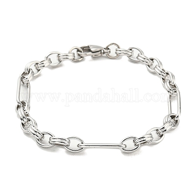 Non-Tarnish 304 Stainless Steel Figaro Chain Bracelet&nbsp;BJEW-C042-01P-1