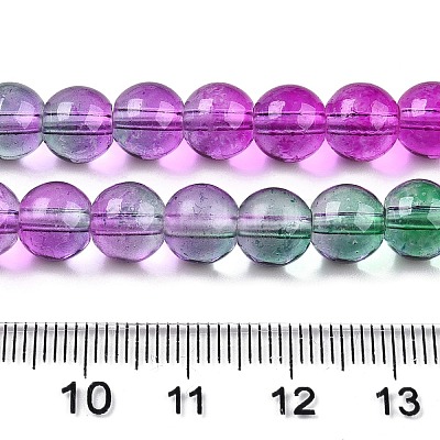 Baking Paint Transparent Glass Beads&nbsp;X-DGLA-M001-8mm-06-1
