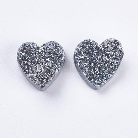 Electroplate Natural Druzy Agate Beads G-E400-03-B05-1