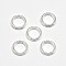 Alloy Linking Rings, Circle Frames, Lead Free & Cadmium Free, Silver Color Plated, 8x1.2mm, Hole: 5.5mm