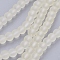 Baking Paint Transparent Glass Beads Strands, Frosted, Round, Light Goldenrod Yellow, 6mm, Hole: 1.3~1.6mm, about 140pcs/strand, 31.4 inch