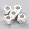 Brass Spacer Beads, Cadmium Free & Lead Free, Long-Lasting Plated, Faceted Column, 925 Sterling Silver Plated, 4x4~5mm, Hole: 2mm