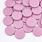 Natural Pear Wood Beads, Dyed, Flat Round, Pearl Pink, 25x5mm, Hole: 2mm