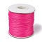 Waxed Polyester Cord, Bead Cord, Deep Pink, 0.5mm, about 169.51~174.98 Yards(155~160m)/Roll