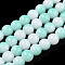 Two Tone Opaque Baking Paint Glass Beads Strands, Round, Teal, 8x7mm, Hole: 1.2mm, about 100~102pcs/strand, 29.53~30.12 inch(75~76.5cm)