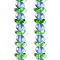 Transparent Glass Beads Strands, Leaf & Heart, Light Blue, 7.5~9.5x10.5~14x4~5mm, Hole: 1mm, about 54pcs/strand, 14.96~15.24''(38~38.7cm)