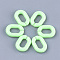 Acrylic Linking Rings, Quick Link Connectors, For Jewelry Chains Making, Oval, Pale Green, 19x14x4.5mm, Hole: 11x5.5mm, about 680pcs/500g