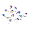72Pcs Transparent Eletroplate Glass Charms, AB Colocr Plated, Faceted, Teardrop, Clear AB, 13x6.5mm