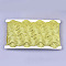 Polyester Ribbons, Wave Shape, Gold, 1-1/2 inch(38mm)~1-5/8 inch(40mm), 10Yard/card