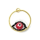 Glass Seed Beaded Evil Eye Pendants&nbsp;PALLOY-MZ00532-02-1