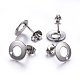 Non-Tarnish 304 Stainless Steel Stud Earring Findings&nbsp;STAS-H472-01P-1