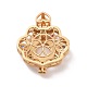 Brass Micro Pave Colorful Cubic Zirconia Locket Pendants&nbsp;KK-G390-29MG-4