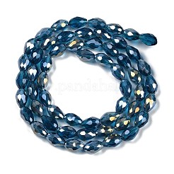Transparent Electroplate Glass Beads Strands&nbsp;EGLA-N013-T6mm-B25