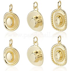 12Pcs 3 Styles Rack Plating Brass Pendants&nbsp;KK-BBC0019-75