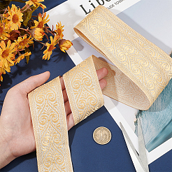 Polyester Jacquard Flower Ribbon&nbsp;SENE-WH0003-13B
