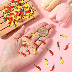 80Pcs 2 Colors Alloy Enamel Pendants&nbsp;FIND-SC0016-98