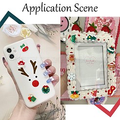 72Pcs 18 Styles Christmas Resin Decoden Cabochons&nbsp;RESI-SC0005-75