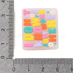 Rectangle Food Grade Eco-Friendly Silicone Focal Beads&nbsp;SIL-C006-01A
