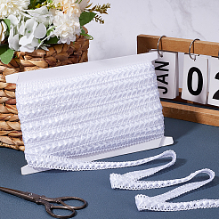 Polyester Centipede Braided Lace Ribbon&nbsp;OCOR-WH20012-25B