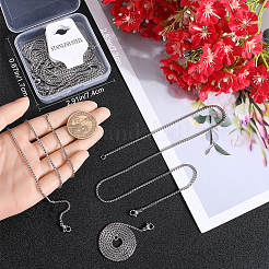 10Pcs 304 Stainless Steel Box Chain Necklaces&nbsp;NJEW-BBC0001-11B