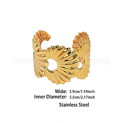 304 Stainless Steel Cuff Bangles&nbsp;WGACC9F-01