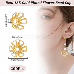 200Pcs Brass Bead Caps&nbsp;KK-BBC0012-40