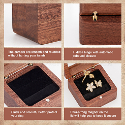 2-Slot Wooden Finger Ring Boxes&nbsp;OBOX-WH0007-18