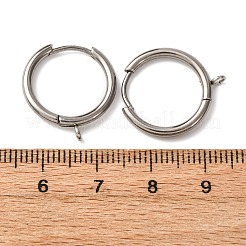 201 Stainless Steel Hoop Earring Findings&nbsp;STAS-D379-06B-P