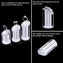Acrylic Jewelry Finger Ring Displays Stand Set&nbsp;RDIS-WH0006-15B