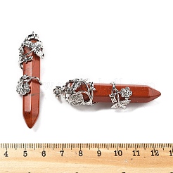 Natural Red Jasper Big Pointed Pendants&nbsp;G-A172-16G