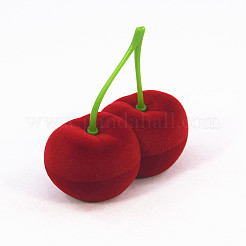 Valentine's Day Cherry Shaped Velvet Ring Gift Boxes&nbsp;PW-WG31374-01
