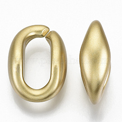 Opaque Spray Painted Acrylic Linking Rings&nbsp;OACR-S021-62A-B01