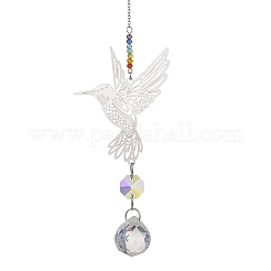 4Pcs Glass Teardrop Hanging Suncatchers&nbsp;HJEW-JM04654