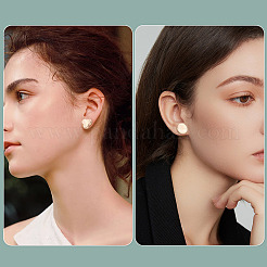 16Pcs 4 Styles Brass Stud Earrings for Women&nbsp;EJEW-TA0001-68